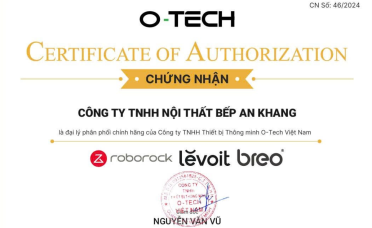 Bếp An Khang Đại Lý chính hãng của Công ty TNHH Thiết bị Thông minh O-Tech Việt Nam